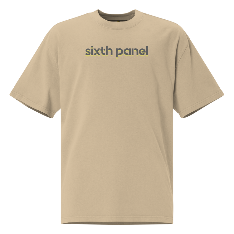 6th Panel Gray Staple Tee, faded khaki, front