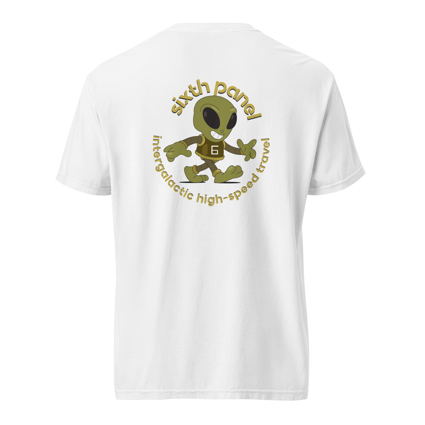 6th Intergalactic High-Speed Panel Tee, white, back