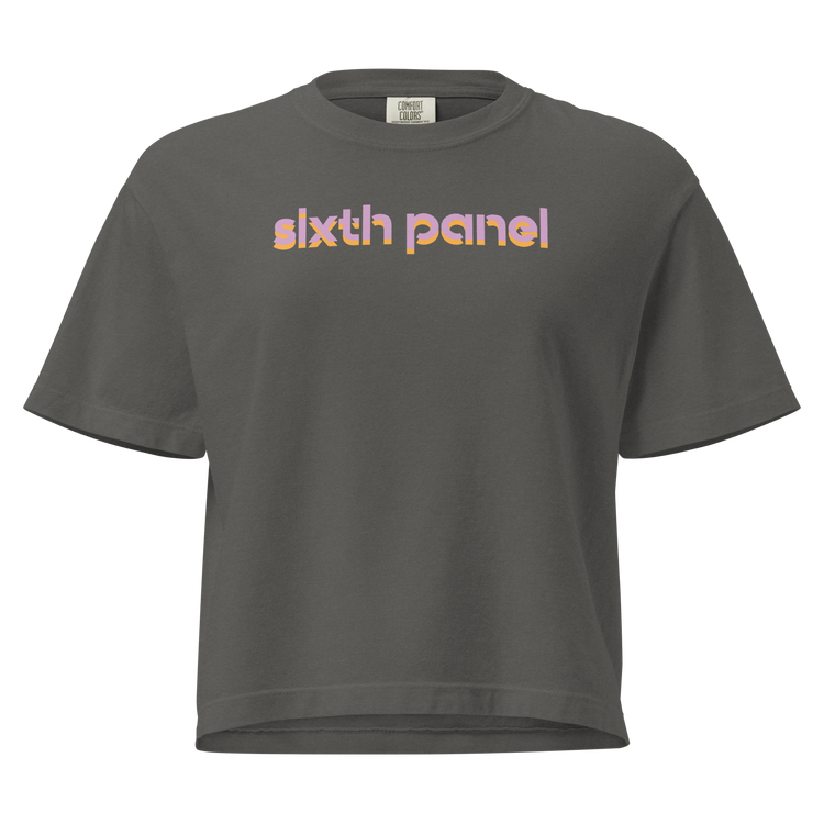 Women’s Purple Staple Tee, shirt pepper, front