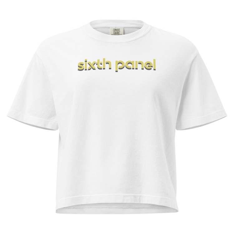 Women’s Gold Staple Tee, white, front