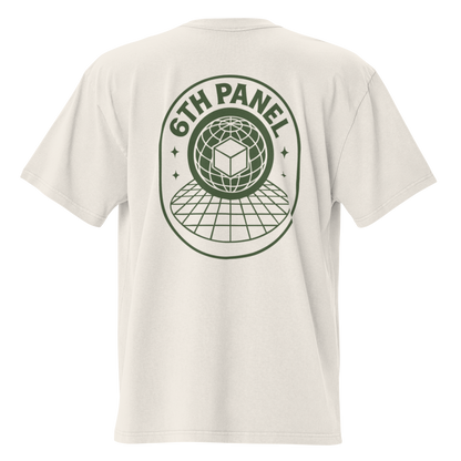 Product mockup of 6 sided globe tee