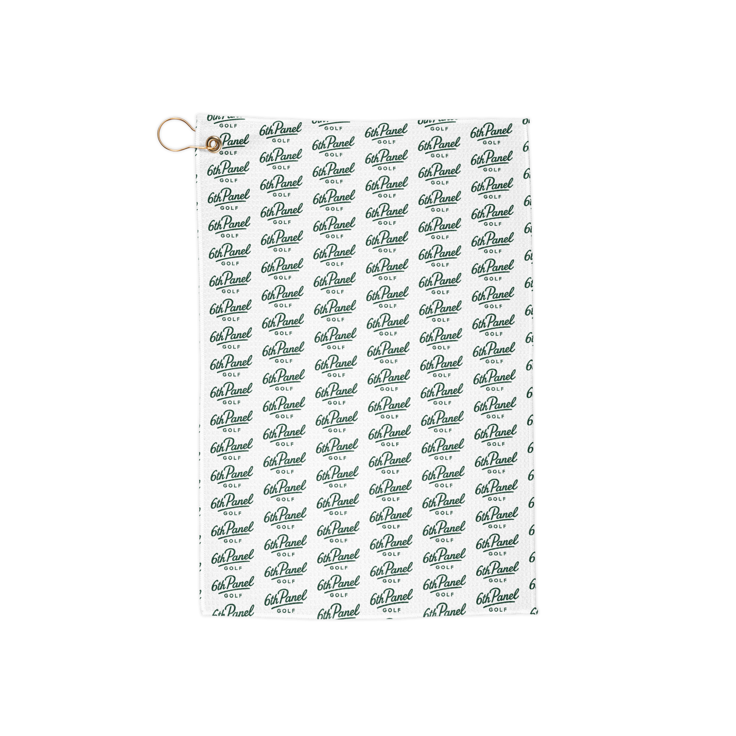6th Panel Golf Towel in soft absorbent microfiber for clubs hands and golf bag use