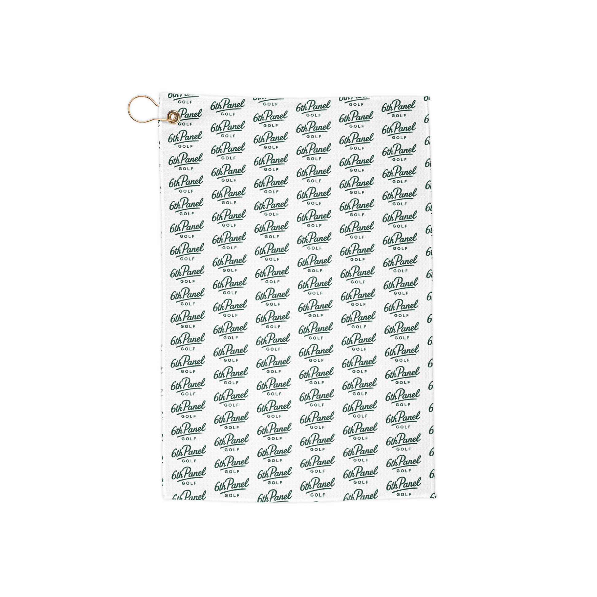 6th Panel Golf Towel in soft absorbent microfiber for clubs hands and golf bag use