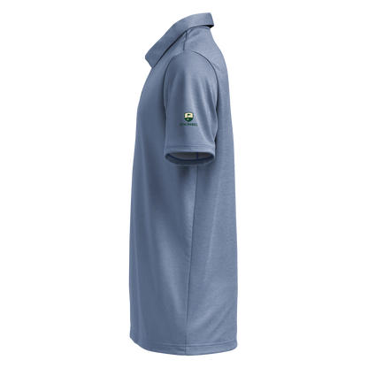 6th Panel Golf Polo in melange adidas performance fabric with 3-button placket