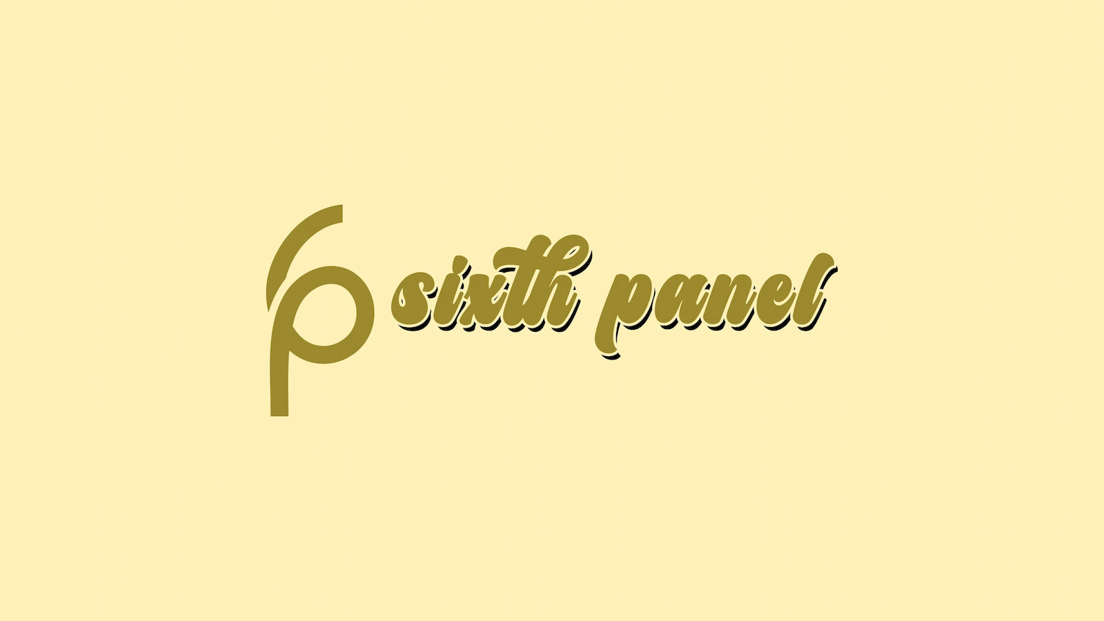 Logo of 'sixth panel' on a yellow background